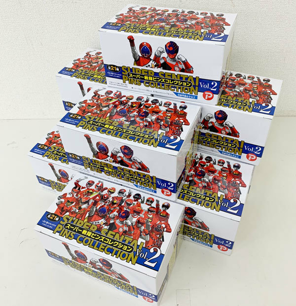 未開封・長期保管品　スーパー戦隊ピンズコレクション Vol.2　108個セット　フリマや景品に！　12個×9箱