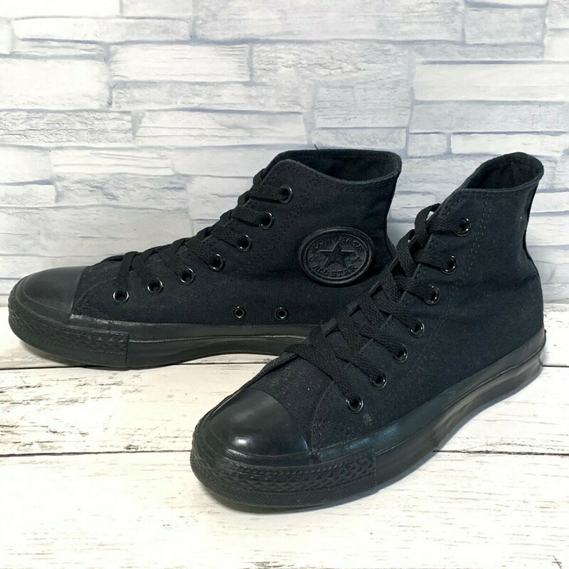 R5908bE CONVERSE コンバース スニーカー ブラック レディース 23.5cm ALL STAR HI オールスターハイ 黒 シューズ 靴 オールブラック