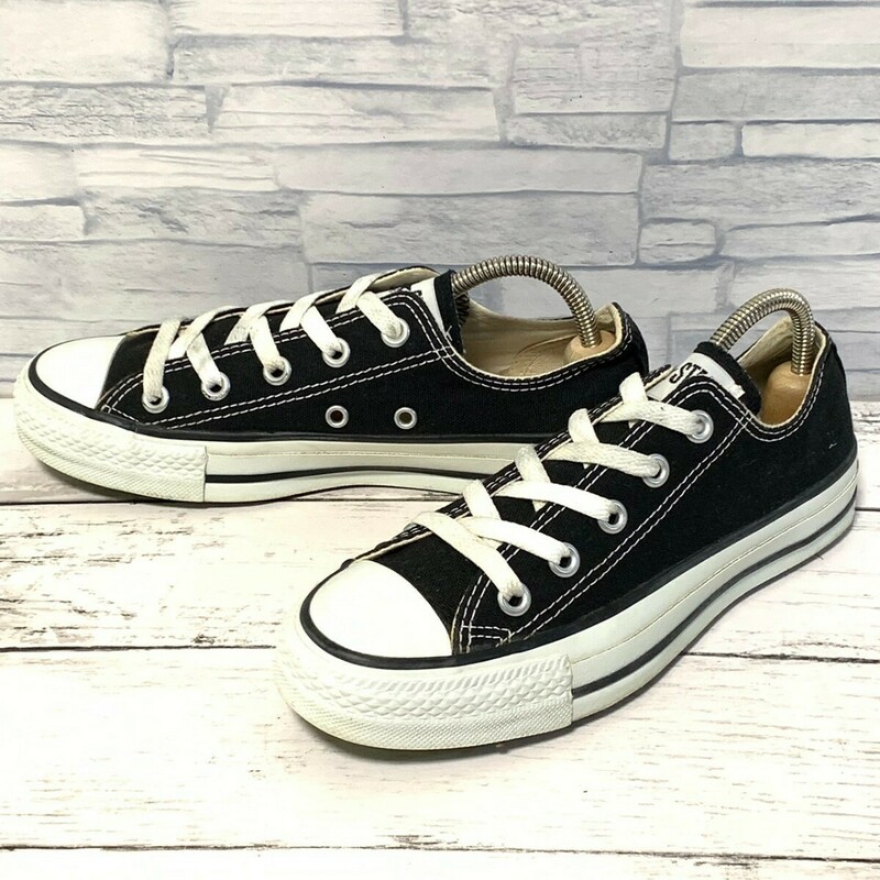 R5955bE CONVERSE コンバース スニーカー ブラック レディース 23cm CANVAS ALL STAR OX キャンバスオールスターOX ローカット M9166