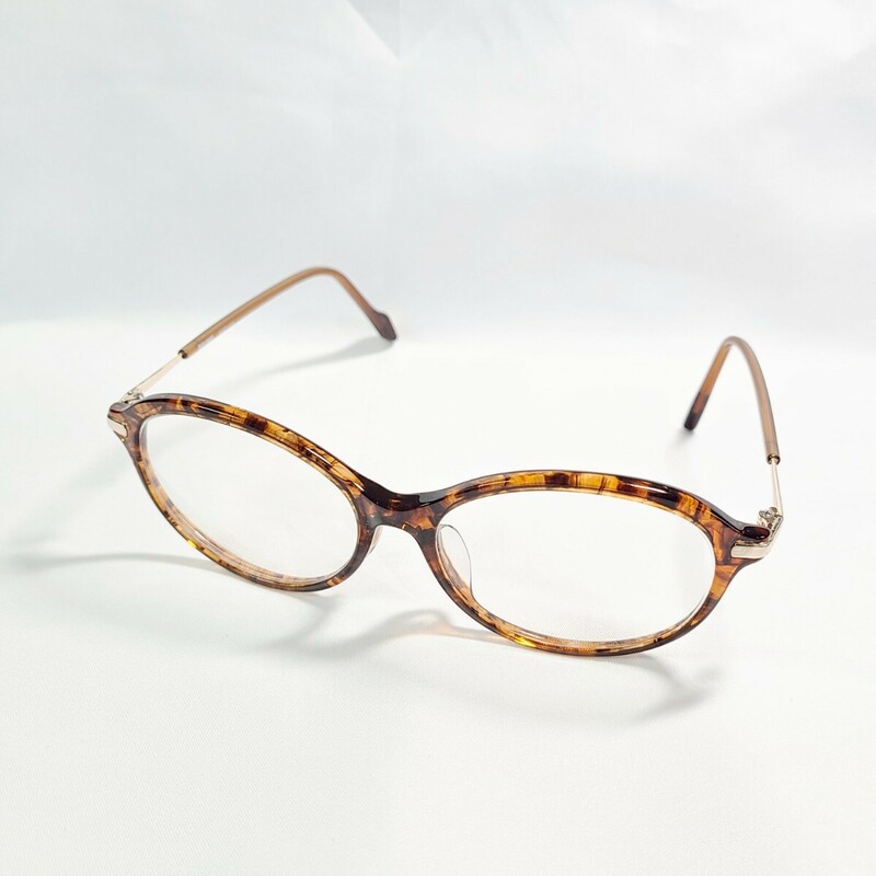 Jm6LL MARY QUANT マリークヮントMARY-310 54□16-138 メガネ アイウェア 眼鏡 べっ甲 ブラウン 丸型 