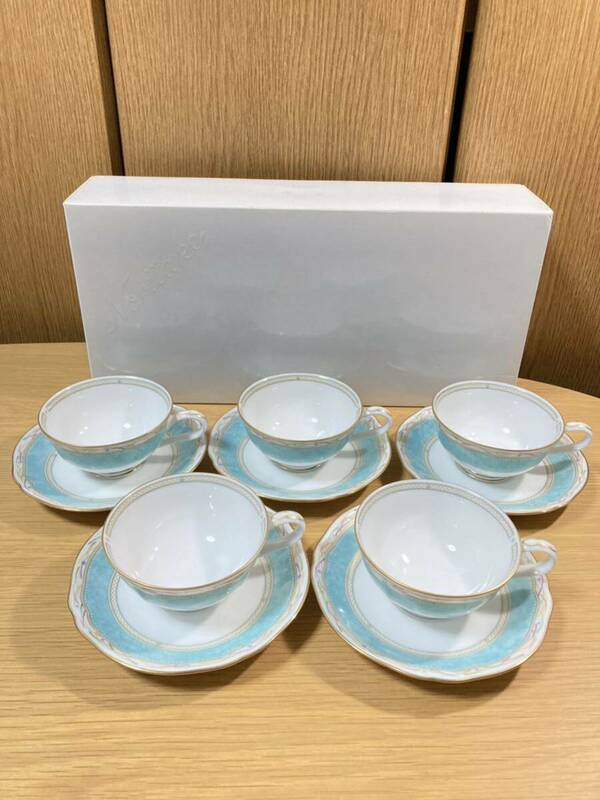 ▼ノリタケ≪花麗句 カップ&ソーサー 5客≫Noritake HANAREIKU