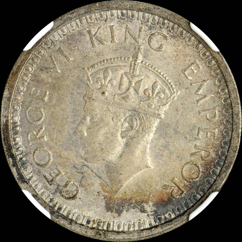 ★日終 【NGC MS63】1944B インド 1R銀貨 未使用 世界コイン 古銭 貨幣 硬貨 銀貨 金貨 銅貨【決済期限火曜日】