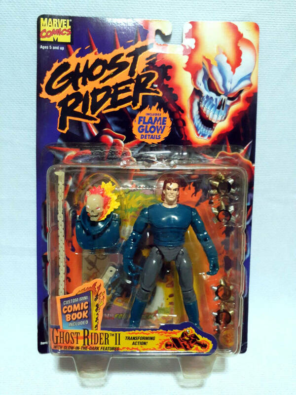 定形外可 トイビズ 1995年 ゴーストライダーⅡ トランスフォーミング GHOST RIDER TRANSFORMING コミック付 TOYBIZ マーベル/パニッシャー