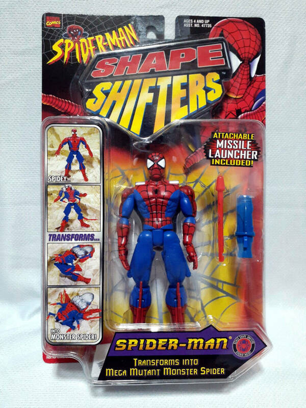 定形外可 トイビズ 1998年 シェイプシフターズ スパイダーマン SPIDER-MAN SHAPE SHIFTERS TOYBIZ マーベル トランスフォーマー