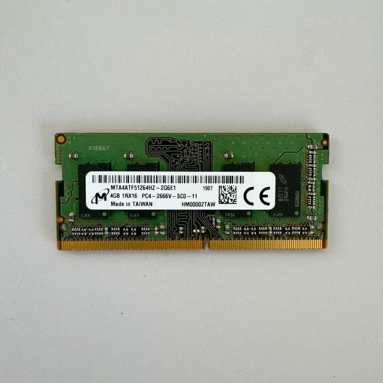 *Micron 4GB 1Rx16 PC4-2666V-SCO-11 SODIMM [MTA4ATF51264HZ-2G6E1] ノート用メモリ 現状品