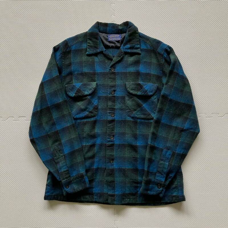 50s VINTAGE PENDLETON ペンドルトン ボックスタイプ ウールシャツ 長袖シャツ M