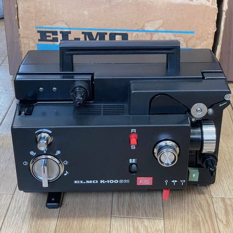 ジャンク品 長期保管品 ELMO 映写機 K-100SM 動作未確認 プロジェクター 昭和レトロ 8ミリ