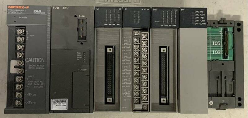 富士電機　FUJI MICREX-F　PROGRAMMABLE CONTROLLER　F70CPU/DI/DI/DO/PY　中古　現状品