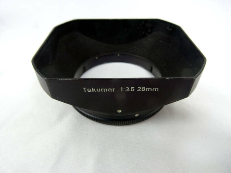 Asahi PENTAX Takumar 28mm 1:3.5 用角型メタルフード 美品 送料込 即決