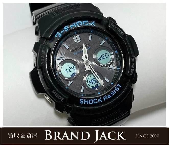 ◎CASIO カシオ G-SHOCK ジーショック AWG-M100BA タフソーラー メンズ腕時計 アナログ デジタル ブラック 稼働品