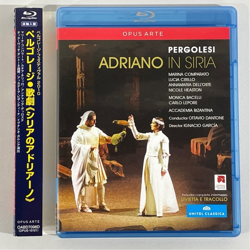 ペルゴレージ 歌劇 シリアのアドリアーノ 輸入盤 帯付 Blu-ray