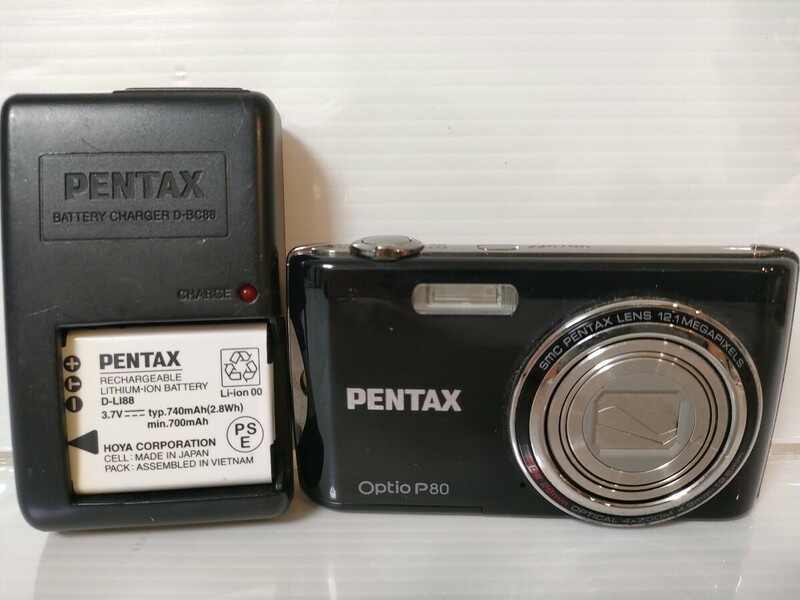 PENTAX ペンタックス コンパクトデジタルカメラ Optio P80 ブラック