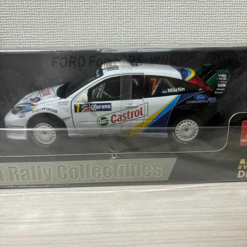 1/18 サンスター Sun Star Ford Focus RS WRC Rallye Monte Carlo 2004 Castrol #7(ホワイト×ブルー×イエロー) メタル製