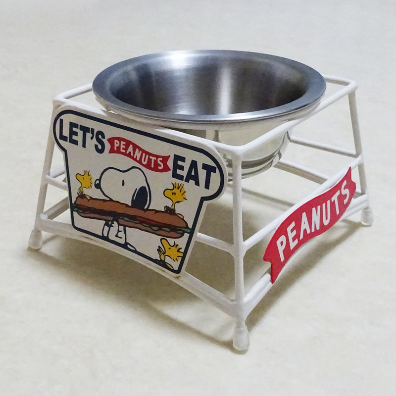 PET PARADISE ペットパラダイス スヌーピー フードスタンド ステンレス フードボウル 餌入れ　餌皿 水飲みスタンド 小型犬