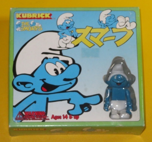 ◇新品 未開封(パッケージ汚れあり)　2004年製　KUBRICK キューブリック　THE SMURFS (スマーフ/パパ スマーフ/クラウン) 3体セット