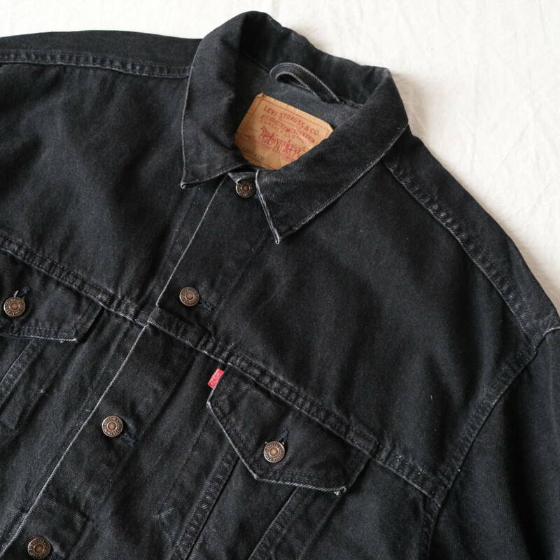 90s USA製【 Levi’s 】リーバイス ビンテージ 70507-4159 ブラック デニム ジャケット / 黒 サルファ / L / Gジャン 古着