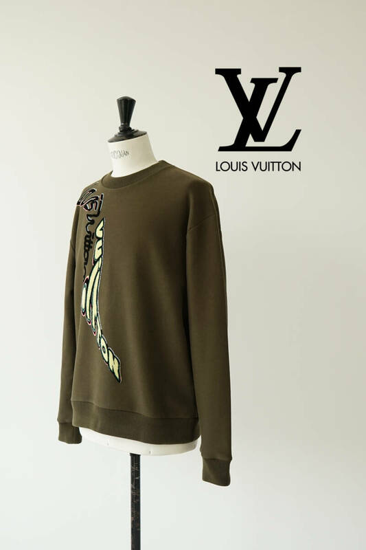 2023AW LOUIS VUITTON ルイヴィトン シグネチャー コットン クルーネック スウェット sizeM RM232M Y42 HPY32W 0404186