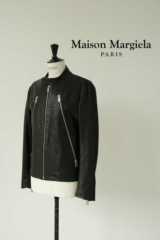 2017W Maison Martin Margiela メゾン マルタン マルジェラ 八の字 レザー ライダース ジャケット size 46 S50AM0289 0404961