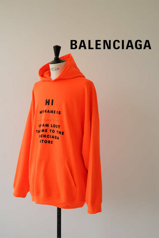 2022SS BALENCIAGA MY NAME IS バレンシアガ プルオーバー パーカー フーディー size XS 0412242