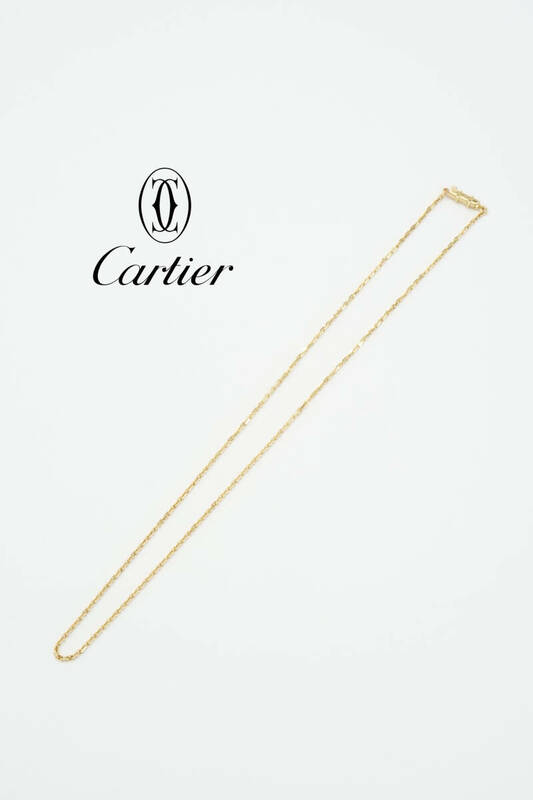 Cartier K18YG 750 カルティエ ゴールド ネックレス size 全長21cm 0415101