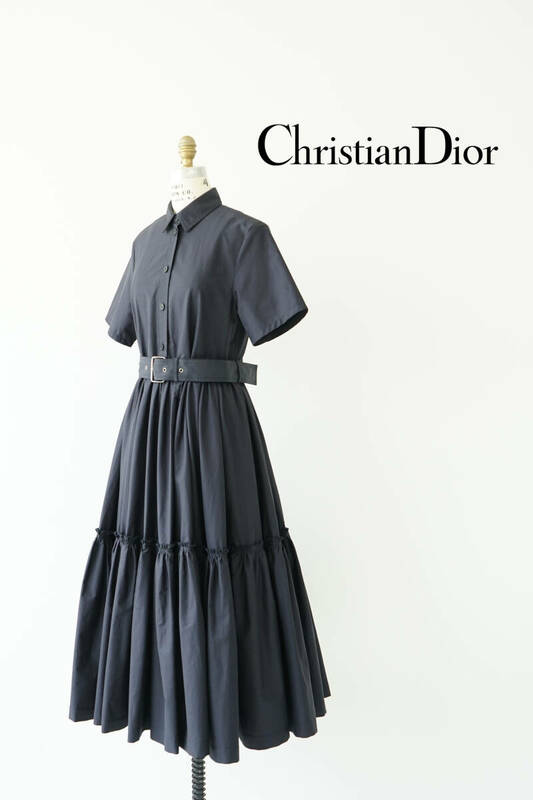 Christian Dior クリスチャン ディオール フレア シャツ ワンピース size 38 317R54A3332 0427791