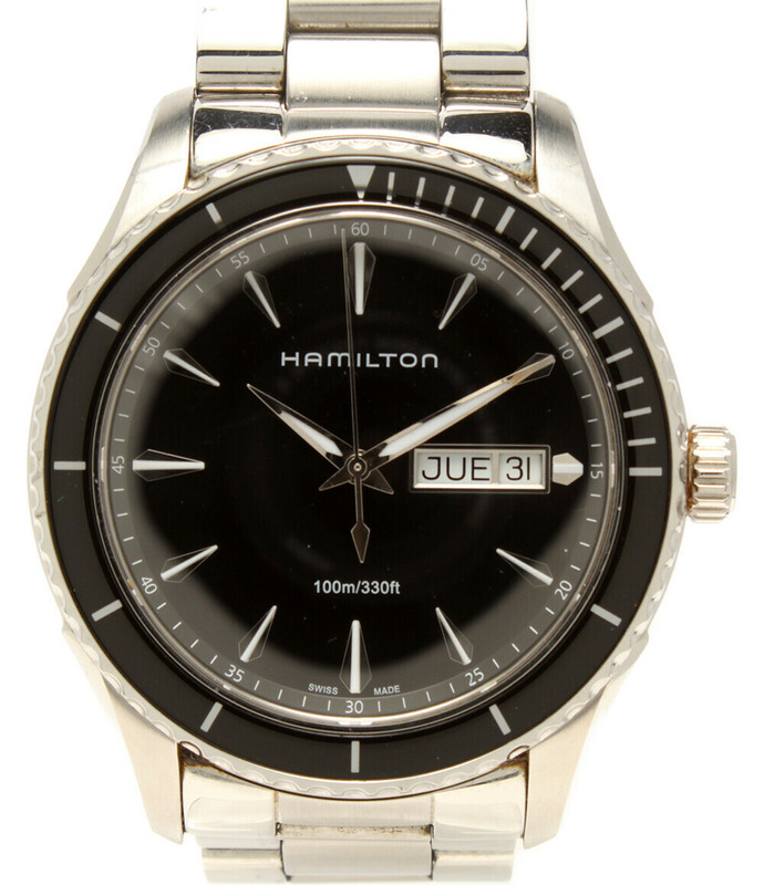 ハミルトン 腕時計 シービュー H37511131 ジャズマスター クオーツ ブラック メンズ HAMILTON [0604初]