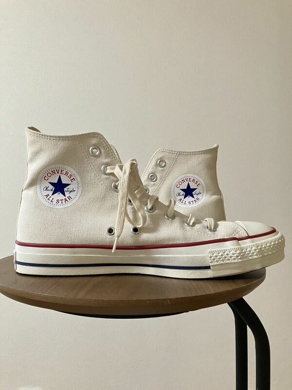 CONVERSE ALL STAR ／コンバースオールスター　ハイカット／スニーカー／日本製／生成り／8ハーフ