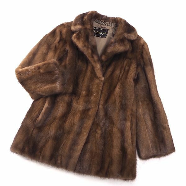 C3-FL038 Lupian furs デミバフミンク MINK ミンクファー 高級毛皮 ハーフコート 毛質 柔らか 艶やか ブラウン 9 レディース