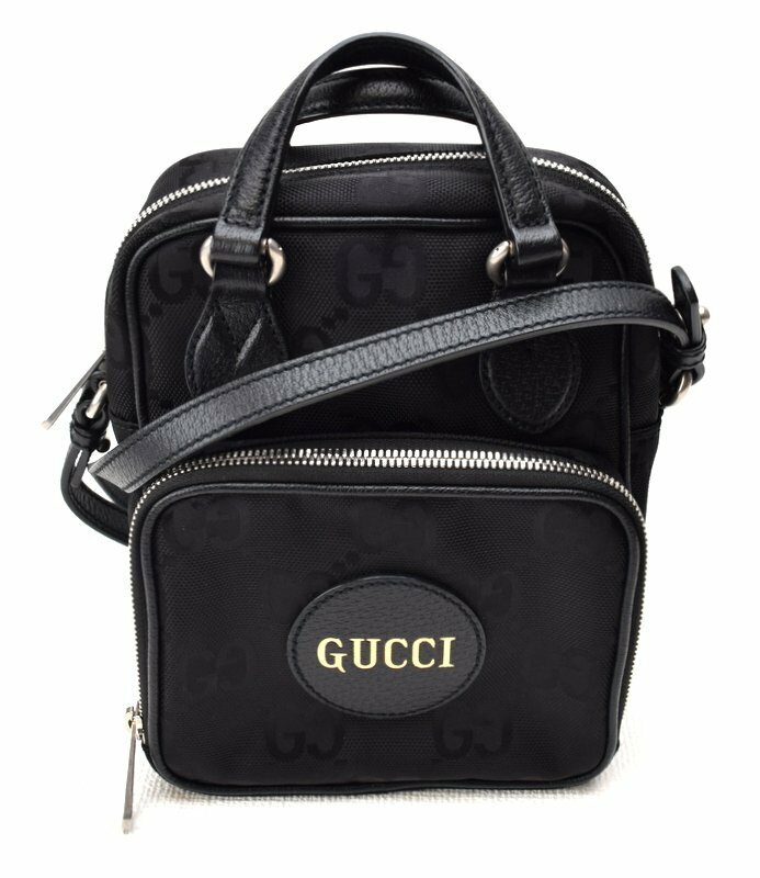 極美品 GUCCI グッチ 【GGナイロンキャンバス オフザグリッド 2WAY ショルダーバッグ 625850 ブラック】ミニバッグ メンズ