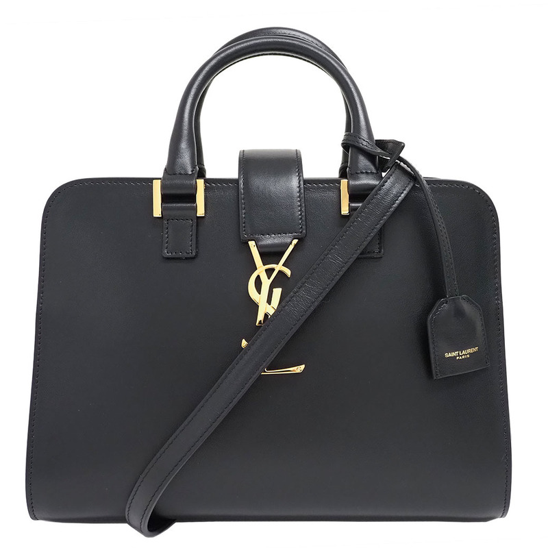 サンローラン ベイビーカバス 2WAYハンドバッグ ブラック 568853 レザー レディース YSL SAINT LAURENT 未使用 中古