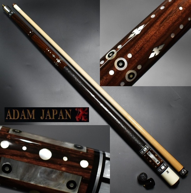 ★LEGEND Adam cues【N/B-9 lbeyia 70'】アダム18山リザード本革 極上！