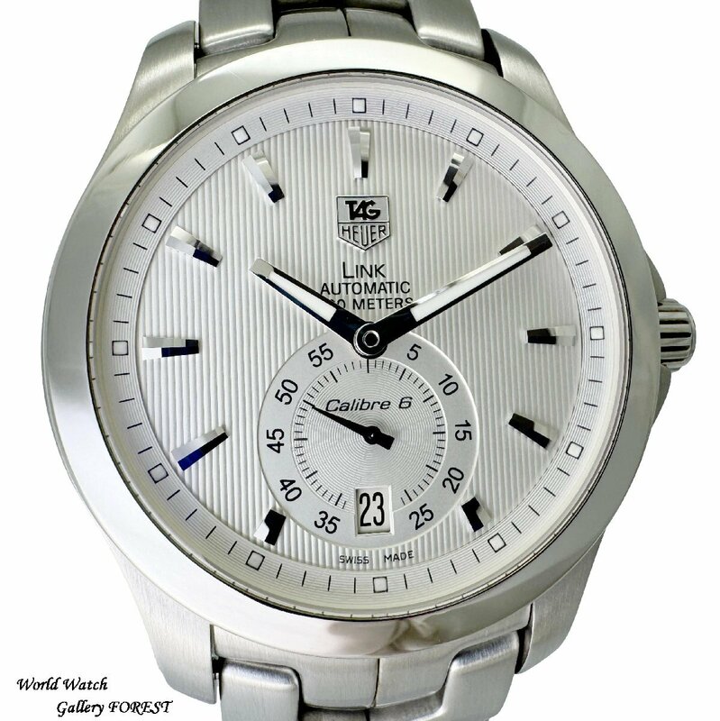 【タグホイヤー TAG HEUER☆リンク キャリバー6】WJF211B メンズ腕時計 中古 自動巻き シルバー文字盤【外装仕上げ☆Aランク】