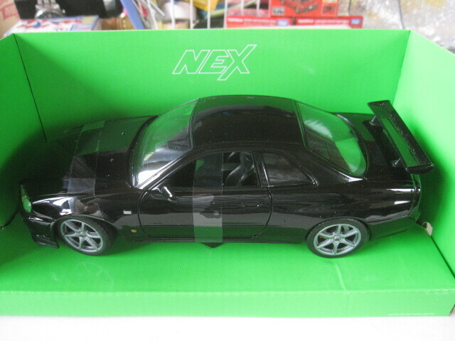 NEXモデル　日産スカイライン GT-R　R34　1/24　ブラック　新品未使用