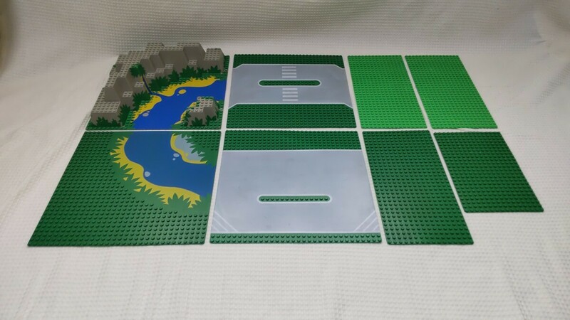 LEGO レゴ オロンガ島 基礎板 立体ベ－スプレ―ト 道路 グリーン プレート