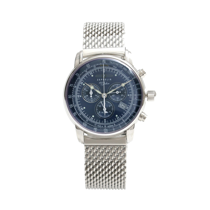 【新品】ツェッペリン ZEPPELIN 7680M-3 腕時計 メンズ ブルー ネイビー メッシュベルト クオーツ アナログ