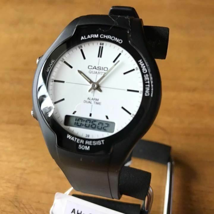 【新品・箱なし】カシオ CASIO スタンダード アナデジ 腕時計 AW-90H-7E