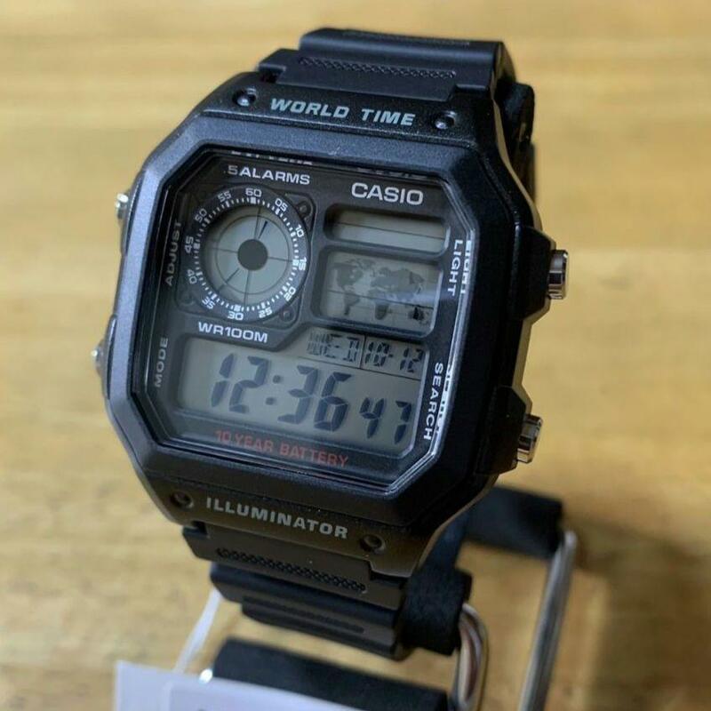 【新品・箱なし】カシオ CASIO スタンダード 10年バッテリー デジタル 腕時計 AE1200WH-1A