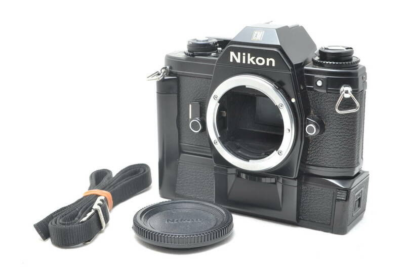 美品 ニコン Nikon EM 一眼レフ MF フィルムカメラ ボディ Motor Drive MD-E モータードライブ #6052