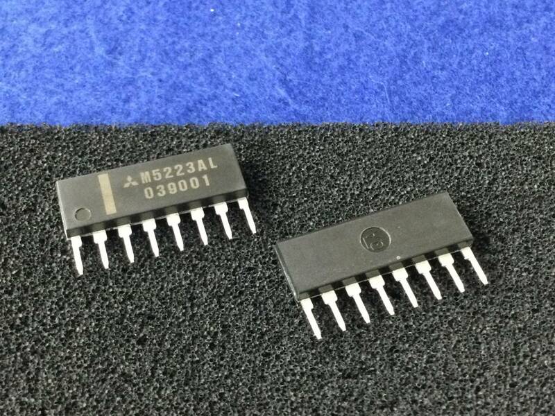 M5223AL【即決即送】三菱 デュアルオペアンプ IC [186TyK/300676M] Mitsubishi Dual Op Amp. ２個