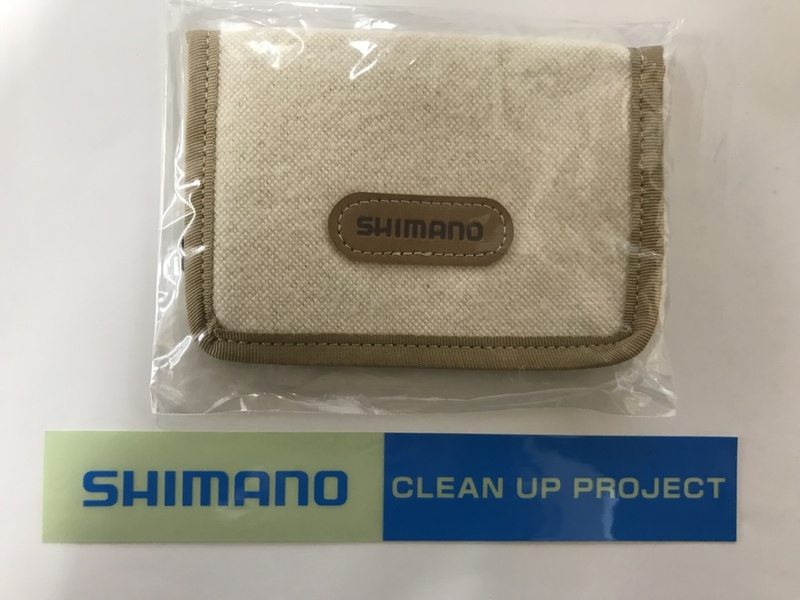 シマノ　カードケース( 白系)&　ステッカー( 横長:2.1×17cm)　2種2点　送料無料