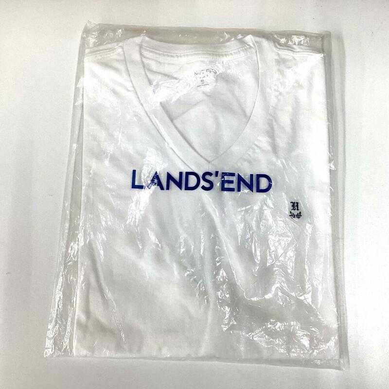 LAND'SEND(ランズエンド)　Vネック半袖　ホワイト　XLサイズ