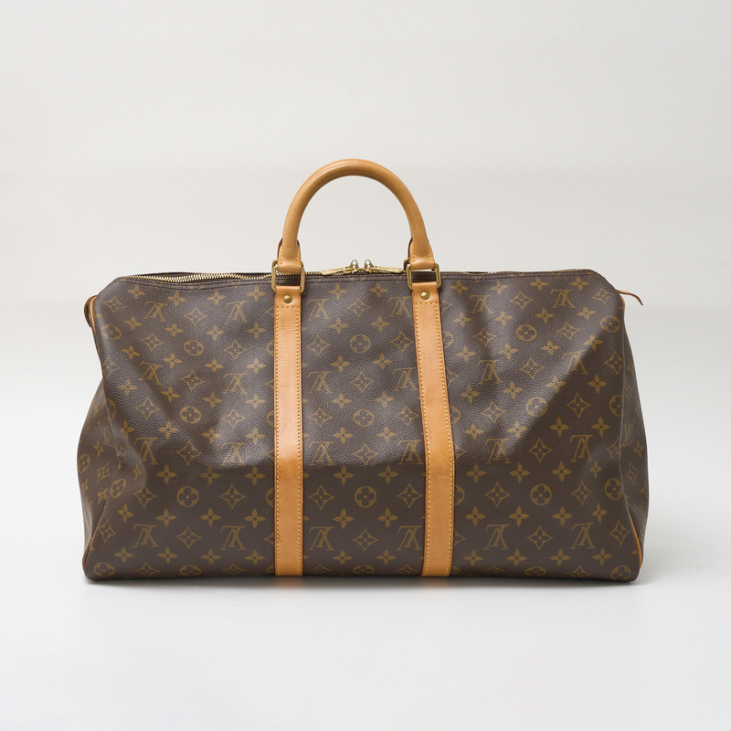 LOUIS VUITTON ルイヴィトン キーポル 50 M41426 ボストンバッグ 旅行鞄 モノグラム・キャンバス×レザー ブラウン×ゴールド金具