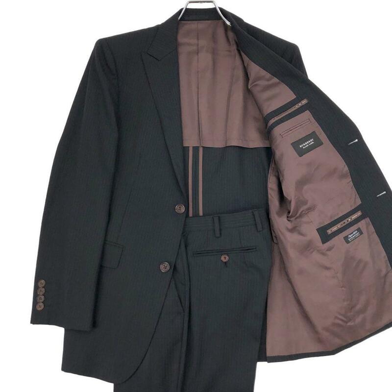 美品 BURBERRY BLACK LABEL バーバリーブラックレーベル スーツ セットアップ テーラードジャケット パンツ スラックス SUPER100s
