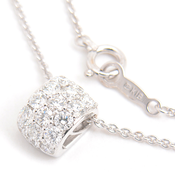 ミキモト ネックレス レディース ダイヤモンド ペンダント ネックレス D0.72ct ホワイトゴールド MIKIMOTO K18WG 中古