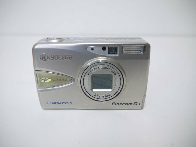 456 Kyocera Finecam S3 KYOCERA ZOOM LENS f=7.8-15.6mm 京セラ デジカメ デジタルカメラ