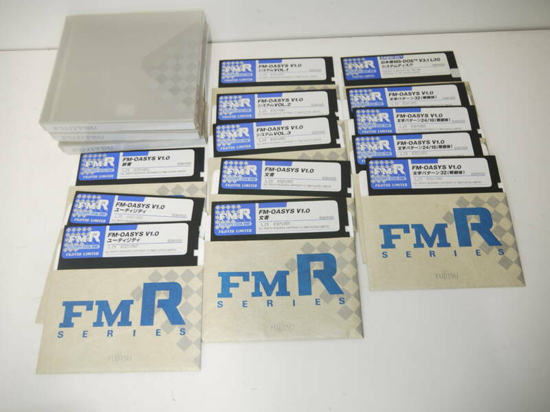 477 FUJITSU FMR FM-OASYS V1.0 2HD フロッピーディスク 13枚 まとめ 富士通 ユーティリティー/システム/辞書/文字パターン 5インチ FD