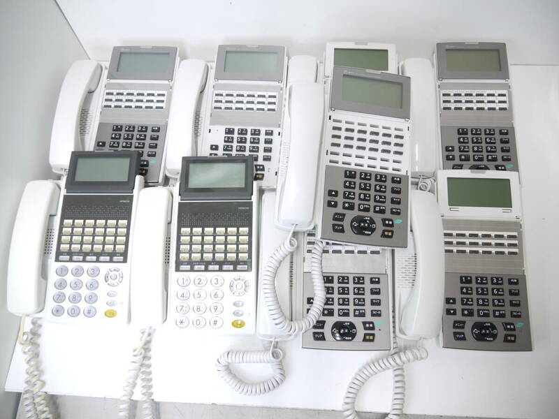 497 ビジネスフォン 9台 まとめ NTT NX2-STEL-/HITACHI HI-24D-TELSD 電話機 事務所 店舗 会社