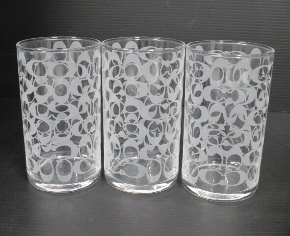 COACH★コーチ タンブラーグラス ３個セット 食器 グラス コップ 