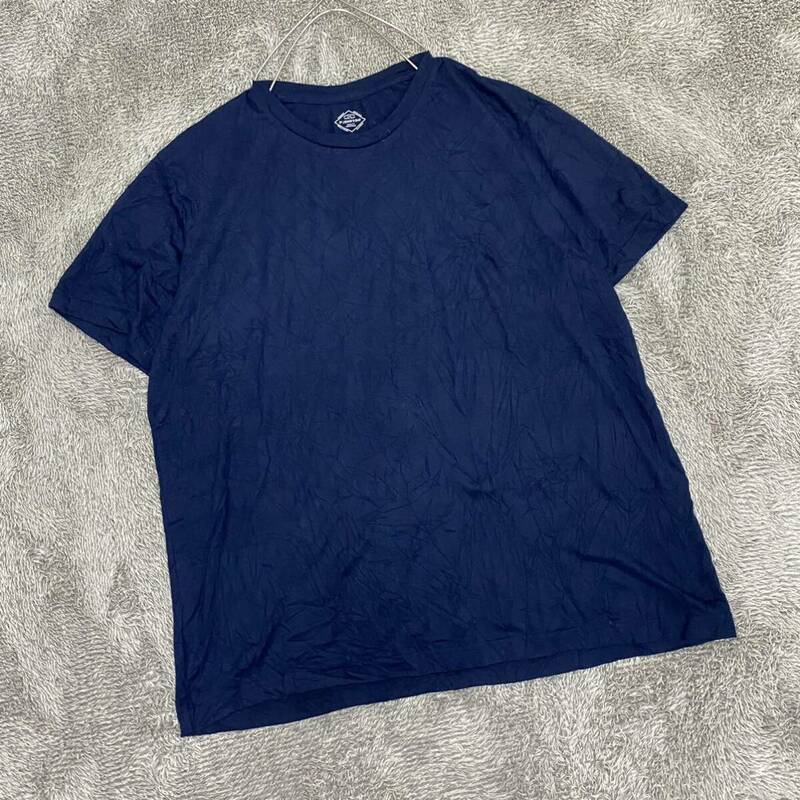 ST JOHN'S BAY セントジョンズベイ Tシャツ 半袖カットソー 無地 サイズXL ネイビー 紺色 メンズ トップス 最落なし （F19）