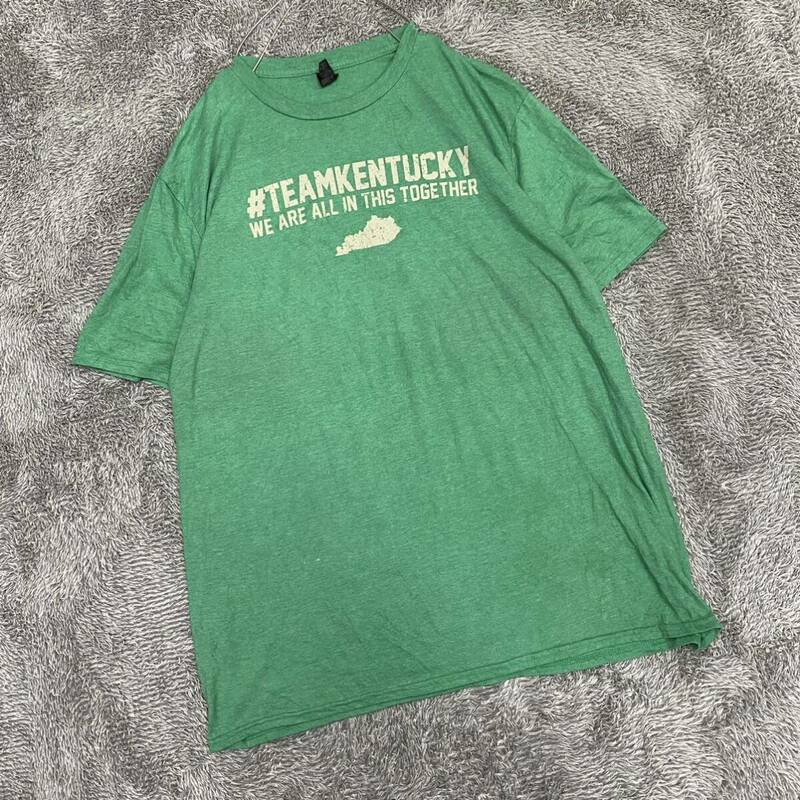 US古着 anvil アンビル Tシャツ 半袖カットソー サイズXL グリーン 緑 メンズ トップス 最落なし （F19）